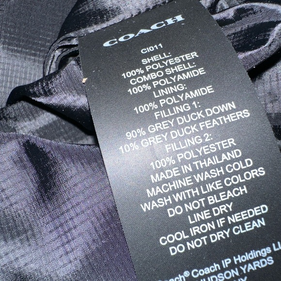 Men’s Coach Colorblock Down Puffer Jacket XXL Bl w/  Signature C NWT - Picture 10 of 16